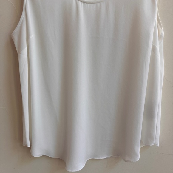 J Crew White Semi Sheer Scoop Neck Tank Top Womens Size L Relaxed Fit - Picture 4 of 13